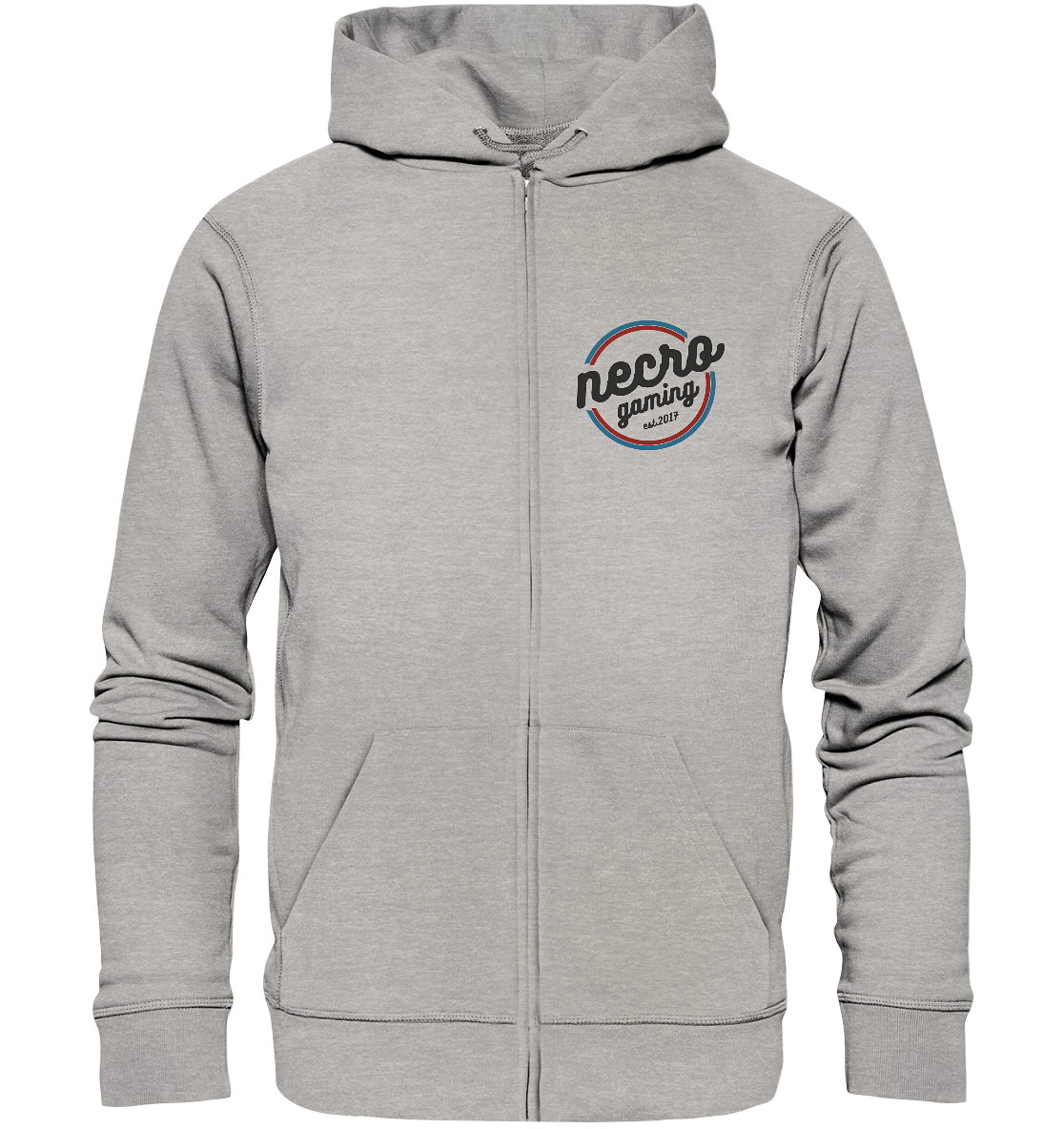 NECRO GAMING - RETRO BLACK - Inkl. Backprint - Basic Zipper