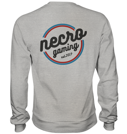 NECRO GAMING - RETRO BLACK - inkl. Backprint - Basic Sweatshirt