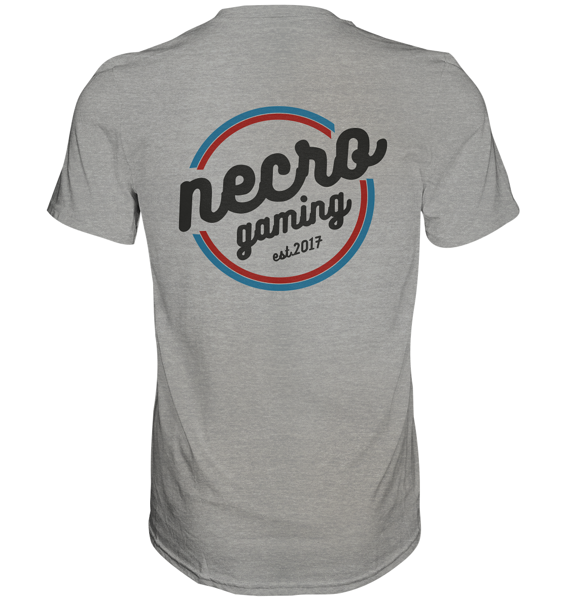 NECRO GAMING - RETRO BLACK - inkl. Backprint - Basic Shirt