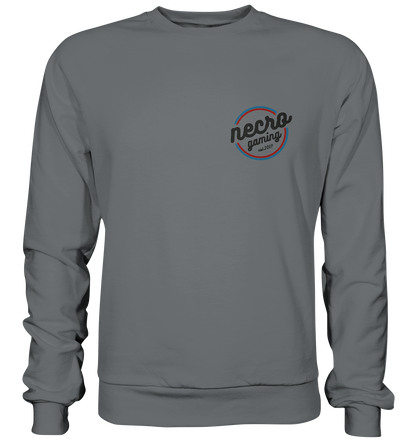 NECRO GAMING - RETRO BLACK - inkl. Backprint - Basic Sweatshirt